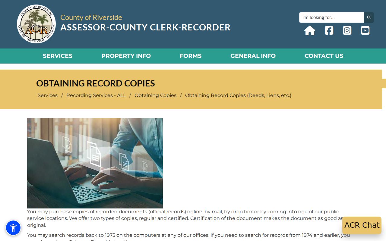 Murrieta street directory reference image of Riverside recorded-document copy channels